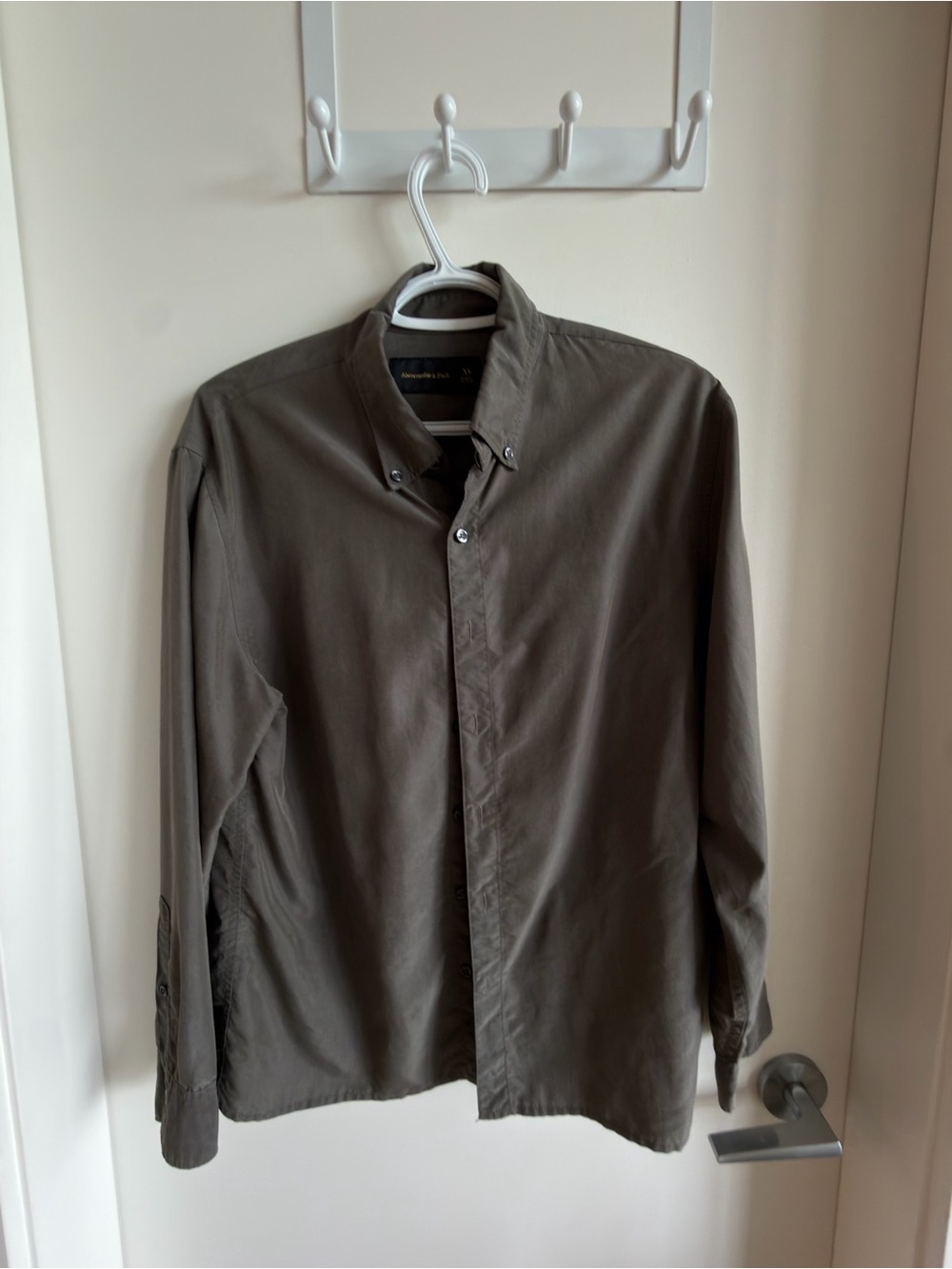 Abercrombie & Fitch Olive Green Button-Down Shirt